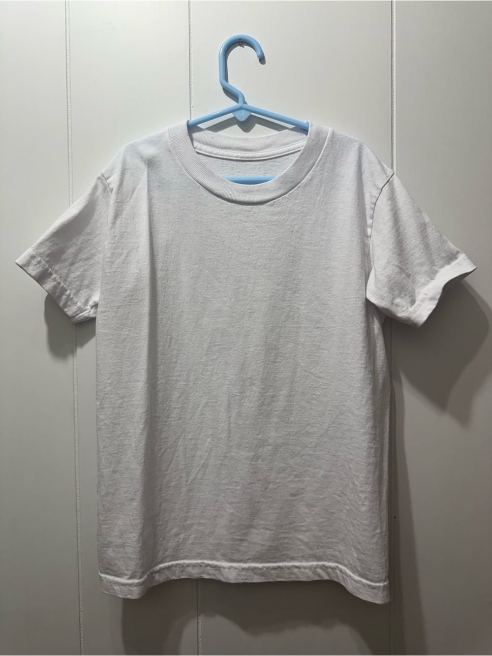 Classic White Kids Crew Neck T-Shirt